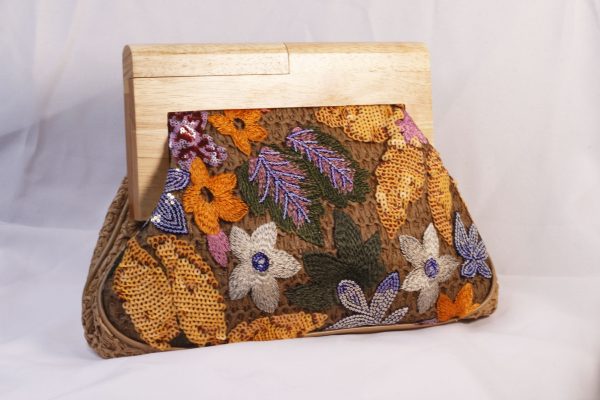 Clutch Bag Wood Flowers - Image 2