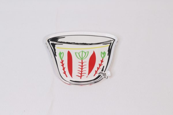 Red Traditional Coffee Cup Coaster Plexi Pod
